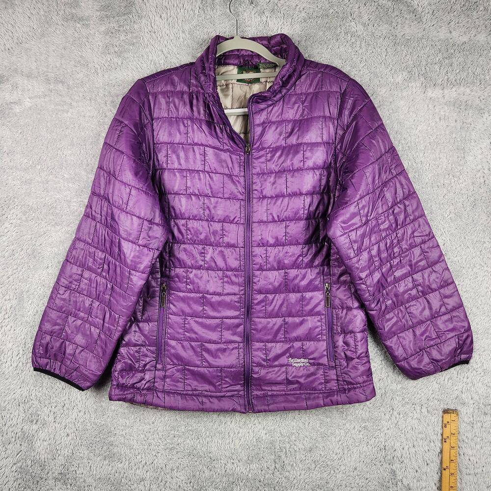 Stillwater Supply Co Jacket Womens Large Purple Quilted Puffer Zip Pockets Fairy